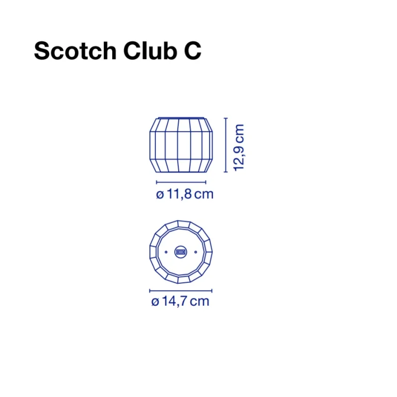 Ceiling lamp Scotch Club C White - Gold