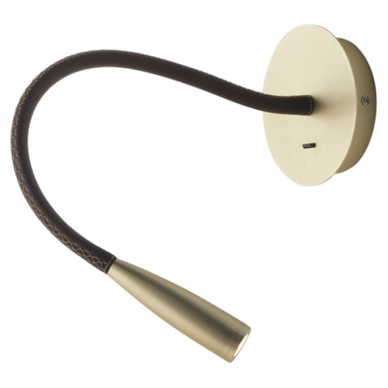 Wall lamp Flexi Leather Brass