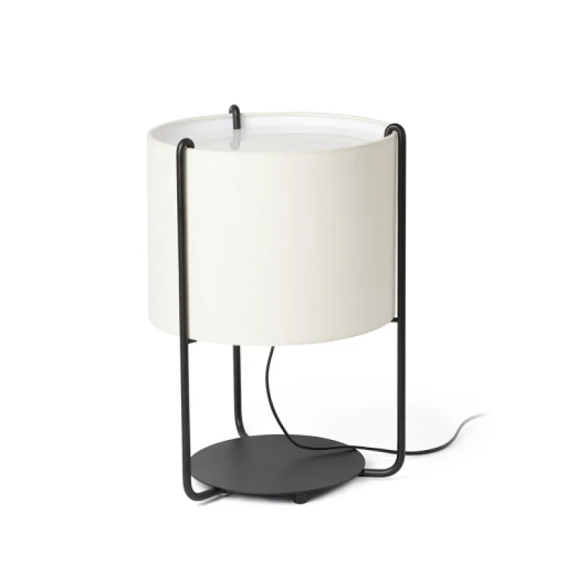 Table lamp DRUM Black-Beige